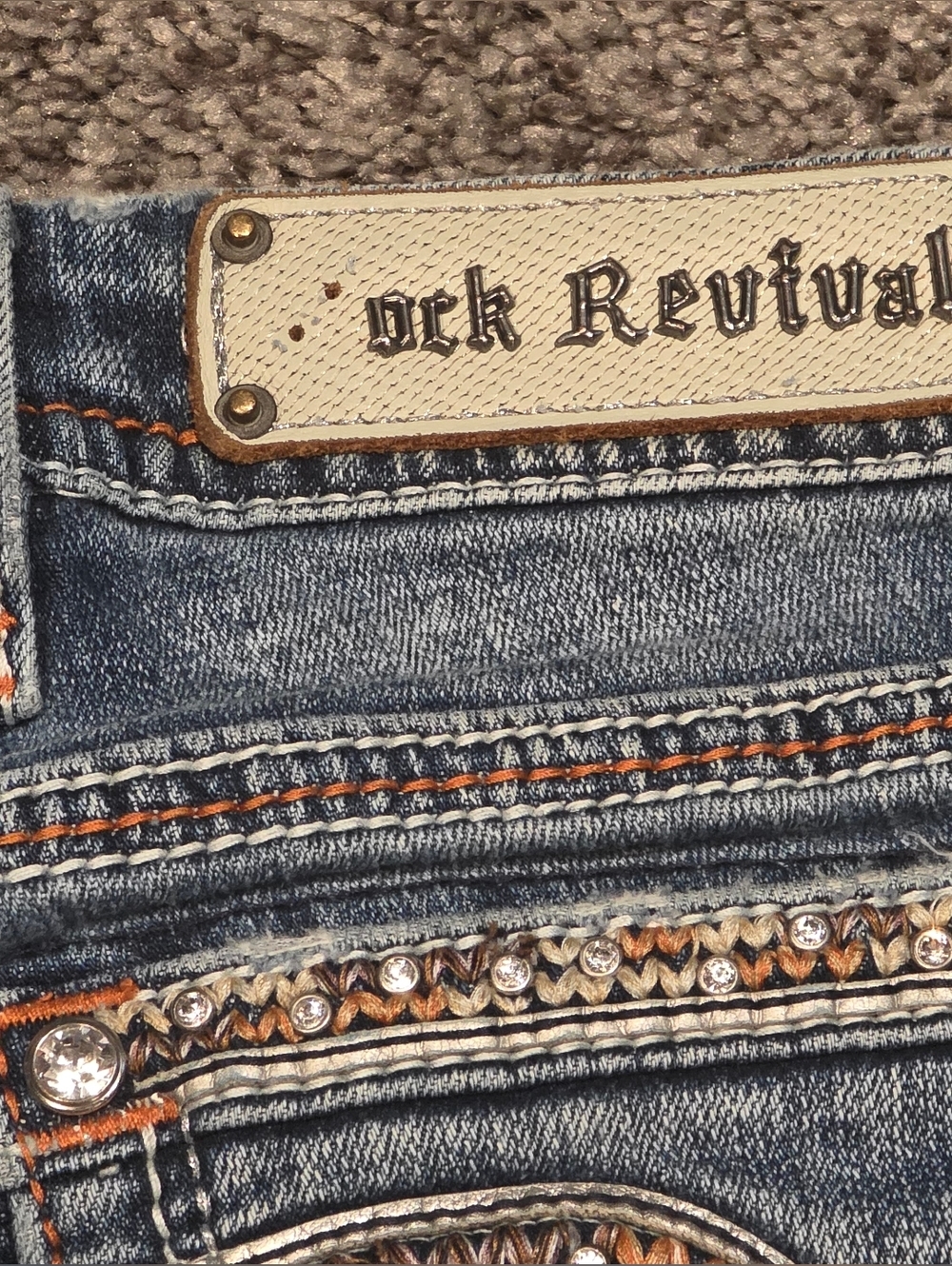 ROCK REVIVAL Lowrise Nancy Bermuda Shorts in Blue Size 28 - Picture 8 of 8